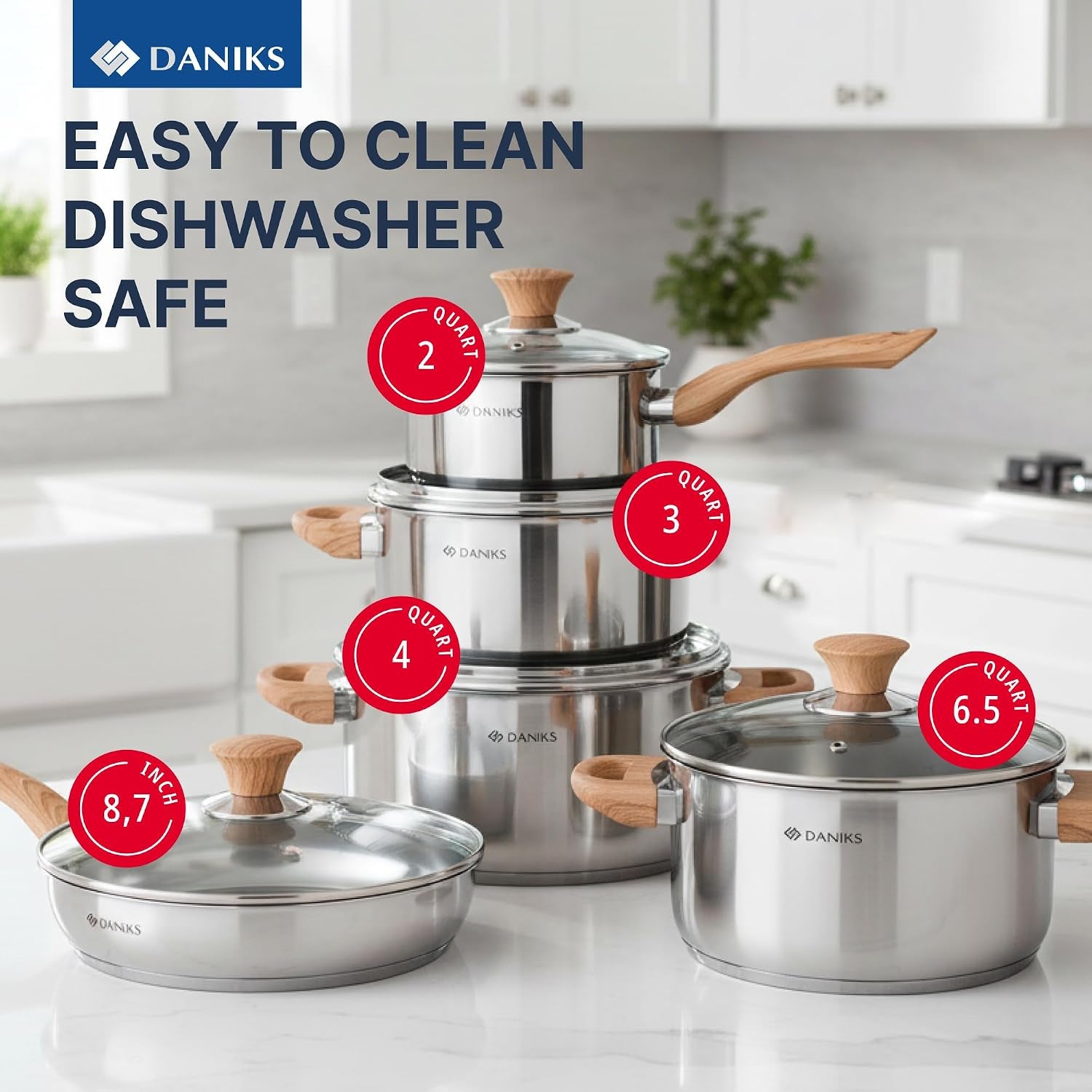 oslo-10-piece-stainless-steel-cookware-set-with-glass-lids-includes-saucepan-and-frying-pan-with-lid-tri-ply-bases-for-even-heating-induction-compatible-dishwasher-safe-bakelite-handles
