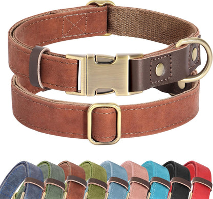 Didog PU Leather Dog Collar for Small Dogs Puppy, Soft Lining, Green S | All-Day Comfort for Daily Walks and Backyard Play, Quick Release Metal Buckle for Easy on & Off, D-Ring for Leash, Easy Clean16