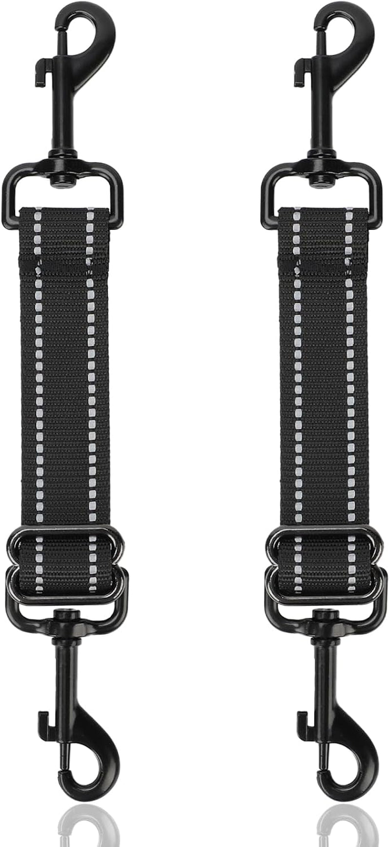 yuepet-dog-safety-collar-clips-2-pack-adjustable-prong-backup-clips-reflective-double-ended-backup-clasp-leash-connector-for-dog-harness-to-collar-safety-clipgrey-black-prong-collar-backup-double-ended-clips-harness-to-collar-connector-reflective-strap-7-8-2-in-adjustable-length-2-pack
