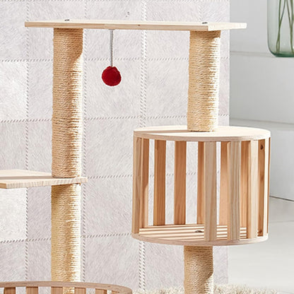 4PCS 10 Inch Scratching Post with Natural Sisal Rope - Cat Scratch Pole, Tree, and Posts for Indoor Cats - Replacement Part Accessories for DIY Tower and Hammock5