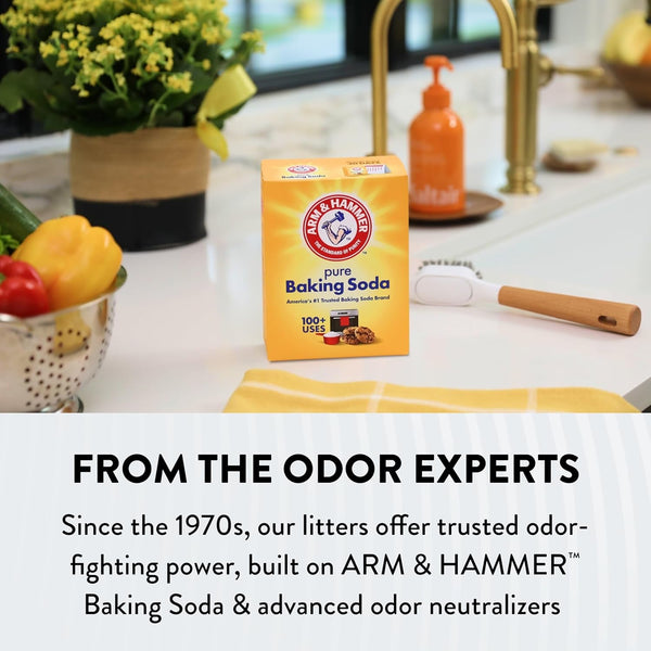 ARM & Hammer Hardball Clumping Cat Litter, Garden Bloom, 14.5 Lbs | Lightweight 5-In-1, 24/7 Odor Control, Easy Clean Up, Non-Clay Formula, 99.9% Dust-Free, Multi-Cat5