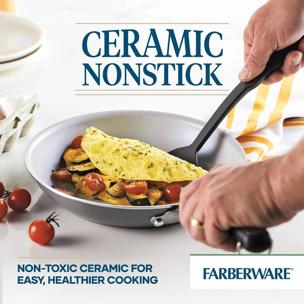 Ecoadvantage Ceramic Nonstick Cookware/Pots and Pans Set, 13 Piece - Gray5