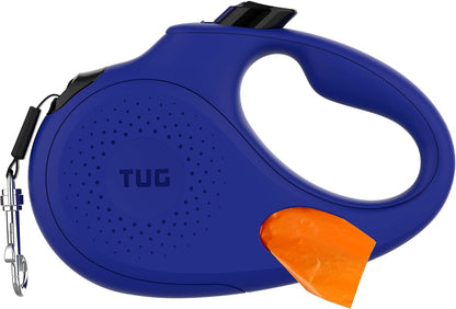 TUG Oval 360° Tangle-Free Retractable Dog Leash with Integrated Waste Bag Dispenser (Small, Cream)9