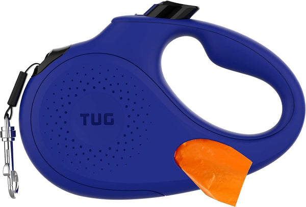 TUG Oval 360° Tangle-Free Retractable Dog Leash with Integrated Waste Bag Dispenser (Small, Cream)9