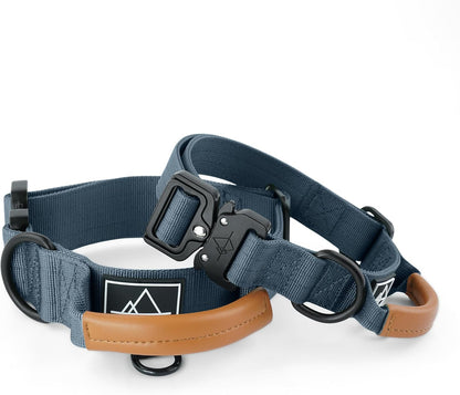MADE to ROAM Control Dog Collar | Leather Handle & Heavy Duty Metal Buckle | Premium Adjustable Collar with Vegan Leather Handle. Fits Medium to Large Dogs. 15 Colors. Matching Leash & Harness2