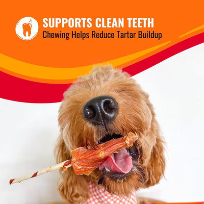 GOOD 'N' FUN Triple Flavor Wraps with Beef Tendon Chews, High-Protein Dog Treat for All Adult Dogs, Made with Real Beef Hide, Chicken & Beef Tendon, 8 Count6