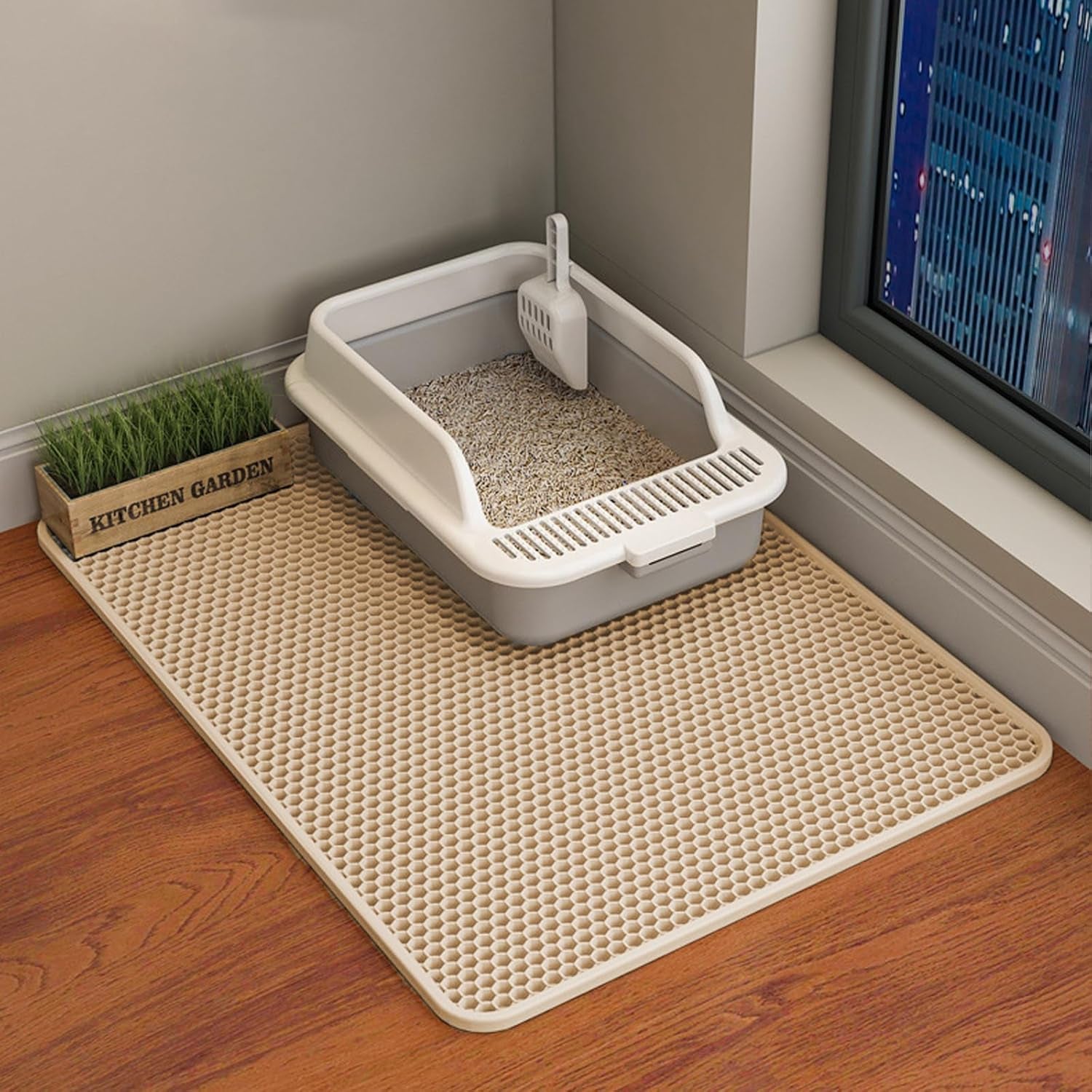 hcy-wld-cat-litter-mat-45x26-35x24-30x22-24x18-inch-double-layer-cat-litter-box-mat-eva-non-slip-waterproof-urine-proof-cat-litter-catcher-mat-easy-clean-scatter-control-35x24-inch-khaki