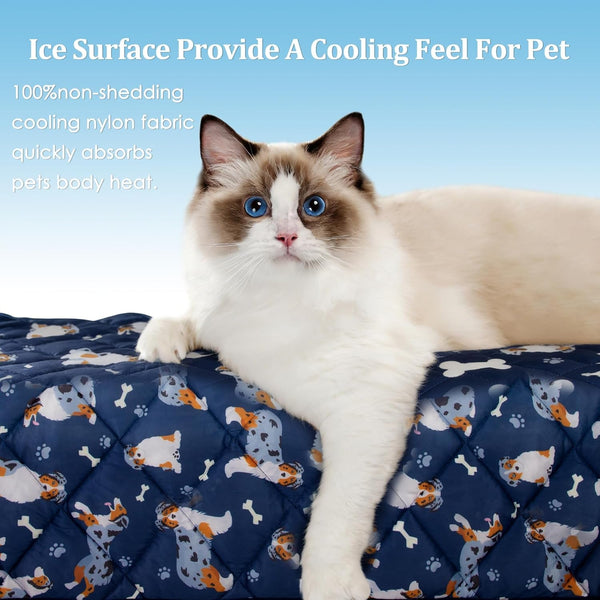 Dog Cooling Mat, Premium Lightweight Pet Cooling Blanket Bed Cover for Dogs, Cat, Puppies | Ice Silk Cooling Pad for Dogs Furniture Protector | Machine Washable Pet Blanket, 28''X40''5