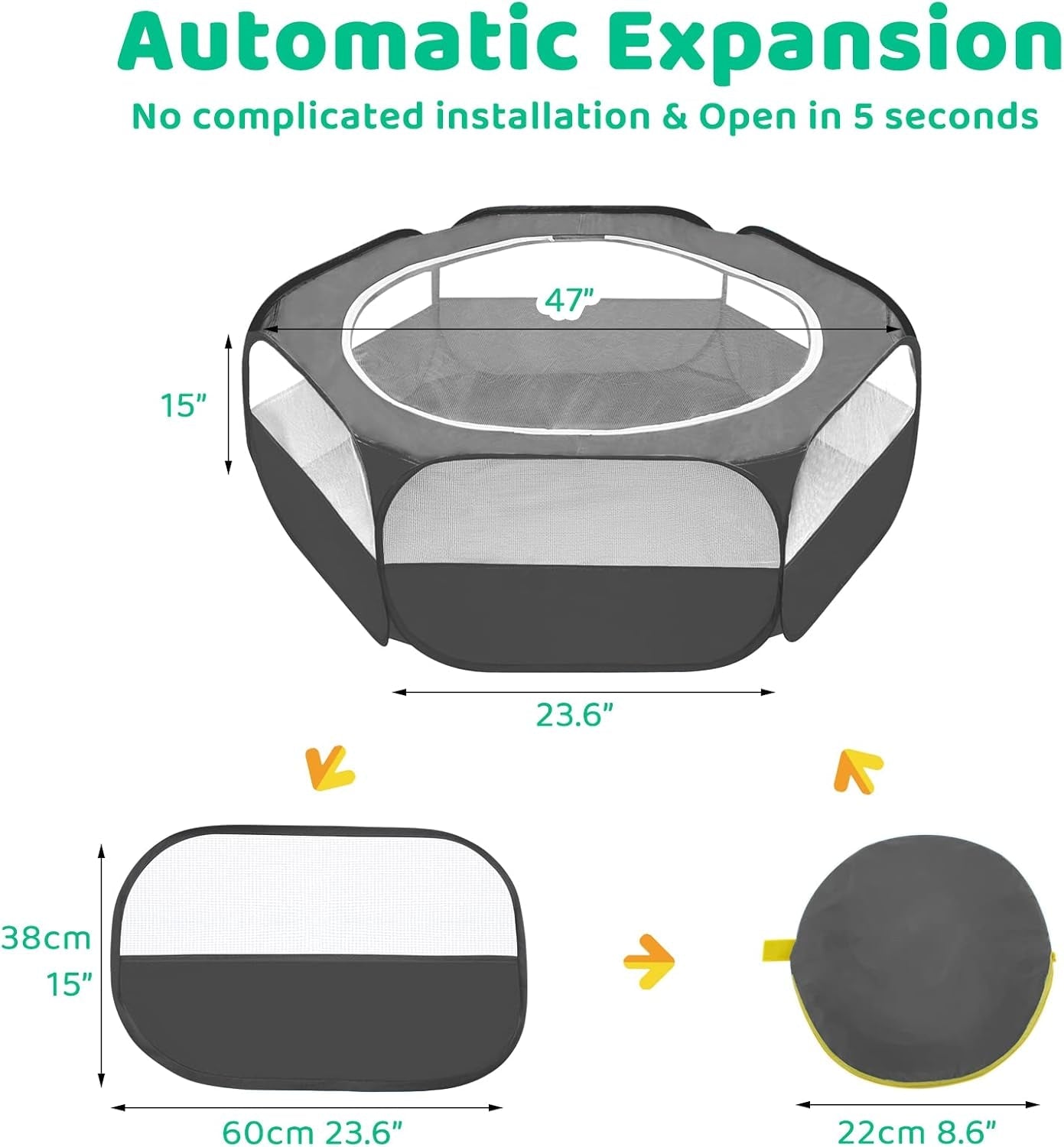 amakunft-small-animal-pop-up-playpen-with-mesh-cover-47-x-23-6-x-15-chicken-brooder-box-play-pen-indoor-outdoor-for-guinea-pigs-bunny-rabbits-ferrets-chinchillas-kittens-indoor-outdoor-water-resistant-chicken-brooder-travel-playpen-for-rabbits-ferrets-hamsters-and-kittens