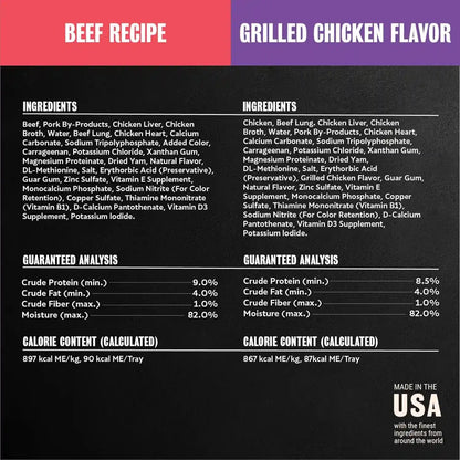 Cesar Wet Dog Food Classic Loaf in Sauce Grilled Chicken, Filet Mignon, Porterhouse Steak, Beef, Chicken & Liver and Turkey Variety Pack 3.5 Oz. Easy Peel Trays (36 Count, Pack of 1) | Made in USA, Real Meat #1 Ingredient, No Fillers or Artificial Flavors, Formulated without Grains, Easy Peel Trays8