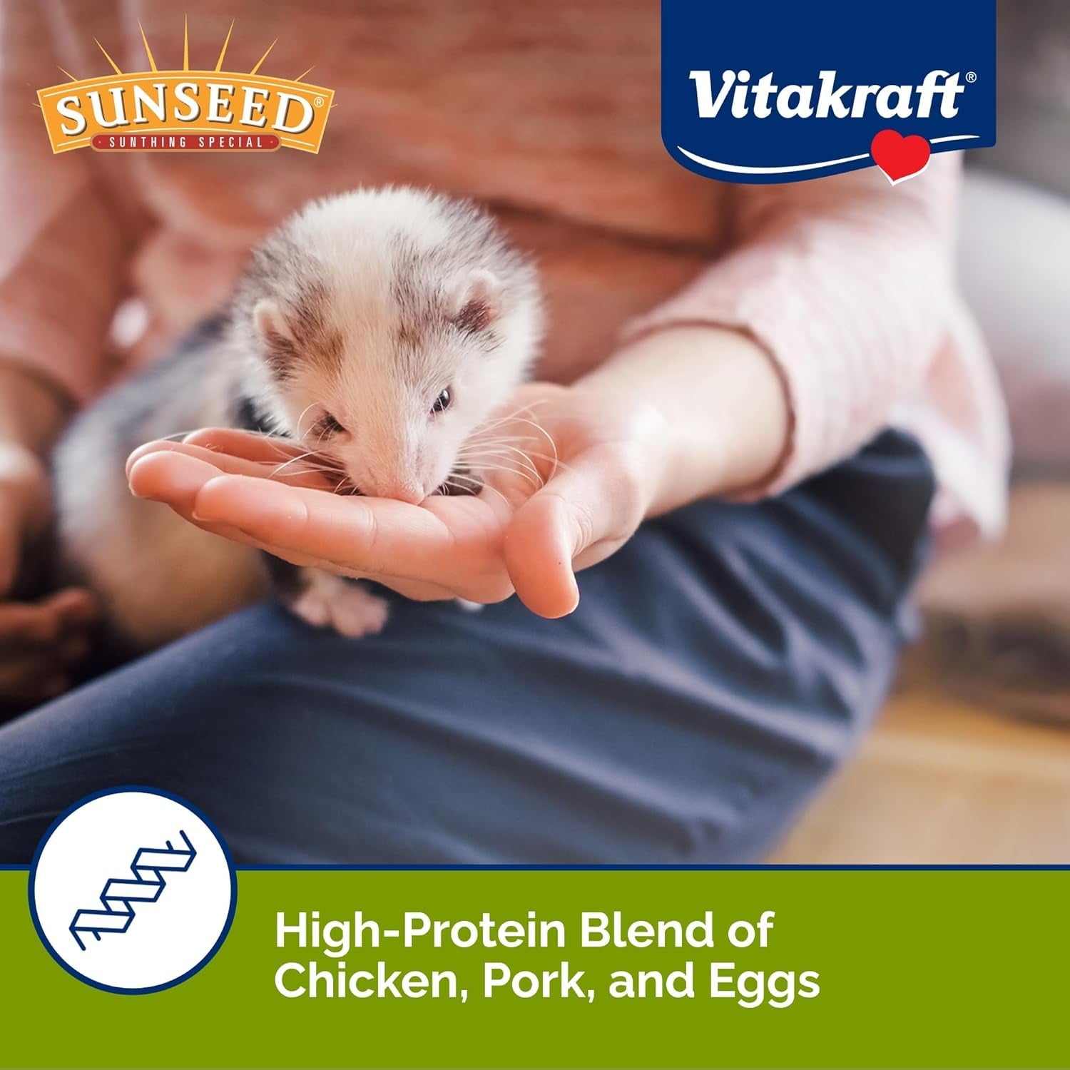 sunseed-vita-prima-ferret-food-3-lb-resealable-bag-high-energy-protein-from-chicken-pork-eggs-added-vitamins-and-minerals-no-artificial-colors-or-flavors
