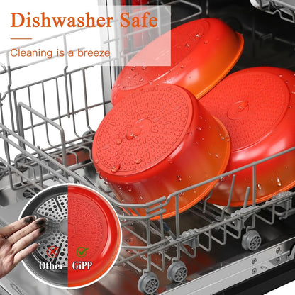 11Pcs Pots and Pans Set Non Stick, Nonstick Cookware Set Detachable Handle, Ceramic Pots for Cooking Non Stick with Removable Handle, RV Cookware Set for All Stoves, Orange Gradient7
