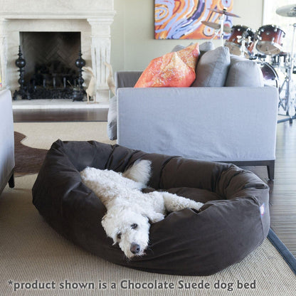 Majestic Pet 32 Inch Suede Calming Dog Bed Washable – Cozy Soft round Dog Bed with Spine Support for Dogs to Rest Their Head - Fluffy Donut Dog Bed 32X23X7 (Inch) - round Pet Bed Medium – Sage7