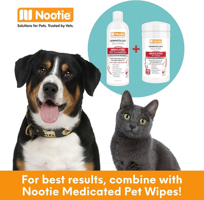 Nootie Medicated Pet Shampoo, Chlorhexidine Dog Shampoo for Itch Relief, Sold in over 5,000 Vet Clinics & Pet Stores Worldwide- 16Oz5