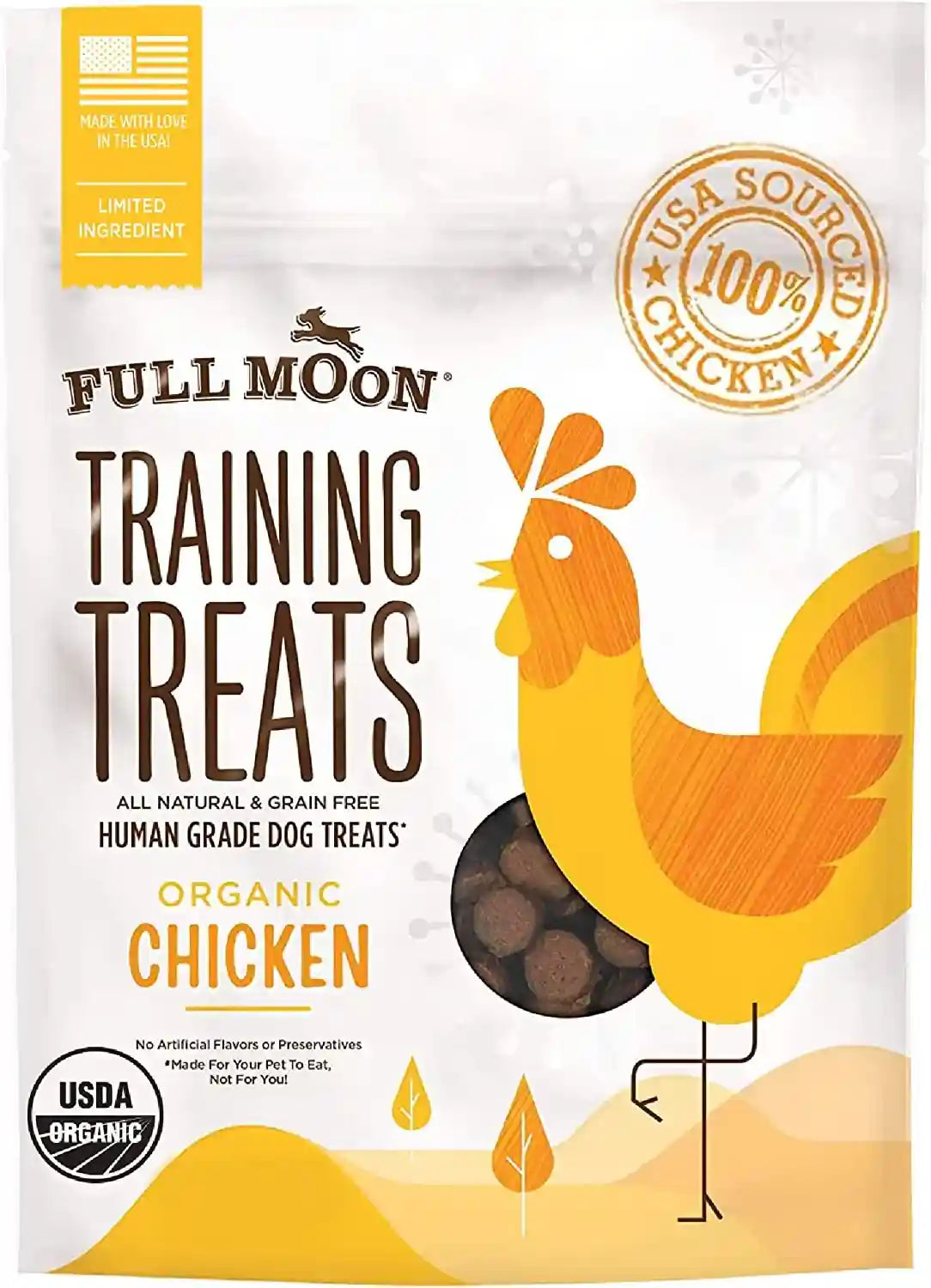 full-moon-usda-organic-chicken-training-treats-healthy-all-natural-dog-treats-human-grade-175-treats-6-ounce-pack-of-1-organic-chicken-human-grade-no-corn-no-wheat-no-soy-glycerin-free-made-in-the-usa