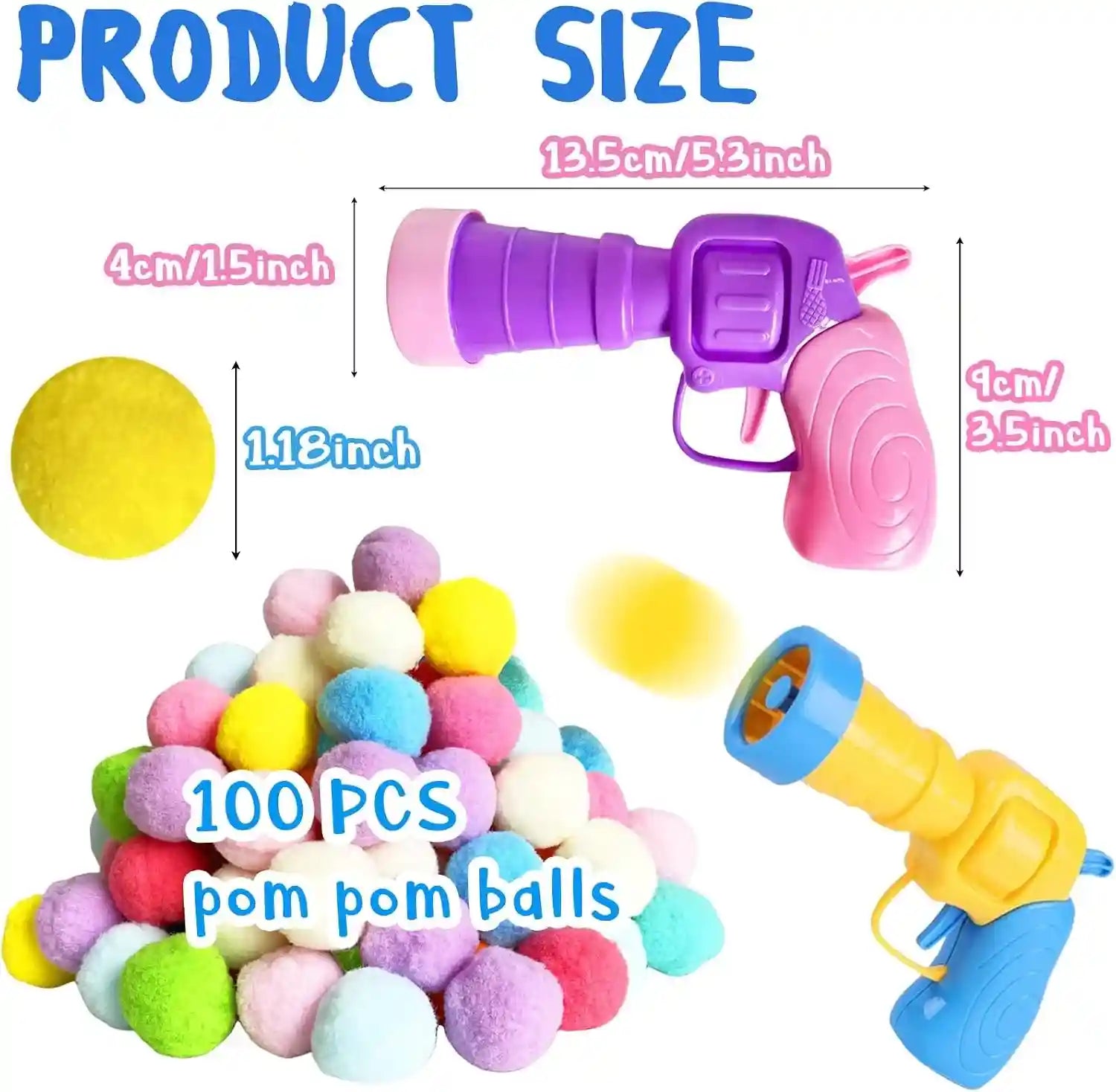 2-cat-toy-launchers-100-cat-pom-pom-balls-cat-toys-balls-launcher-launch-ball-interactive-toy-silent-plush-elastic-ball-for-kitty
