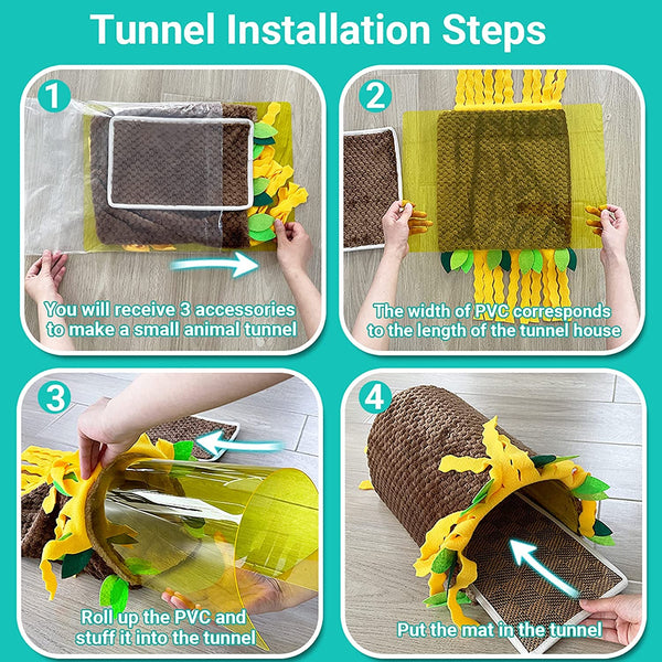Guinea Pig Hideout, Fleece Tunnel House Small Pet Cage Accessories | Soft Play & Sleep Small Animal Hideout Tube, Cozy Bed Nest for Hamster Rat Chinchilla Hedgehog5