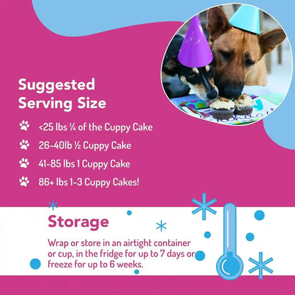 Cuppy Cake Microwave Dog Birthday Cake in a Cup - Ready in 2 Min, Just Add Water and Microwave, All Natural, Pupfetti Sprinkles, Made in USA (Woman Owned)5