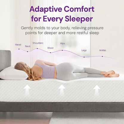 King Size 10 Inch Cooling Gel Memory Foam Mattress, Medium Feel | Pressure Relief & Ergonomic Support, Cool Sleep, Machine Washable Anti-Slip Cover, Fiberglass Free, Certipur-Us Certified4