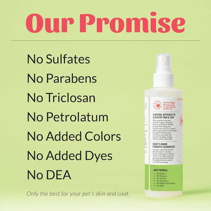 SKOUT'S HONOR Probiotic Dog Deodorizing Spray - Sunkissed Coconut, 8 Oz | Hydrating Daily-Use Formula with Avocado Oil and Omega-3S, Microbiome-Friendly, Paraben and Sulfate-Free8