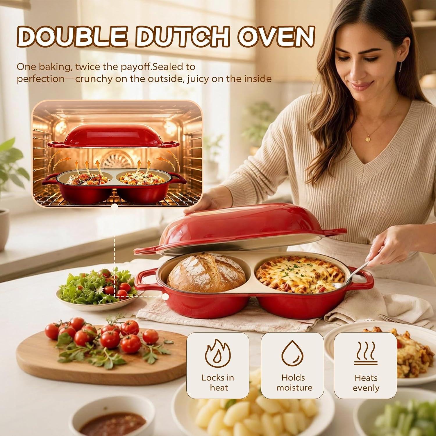 mini-double-dutch-oven-for-sourdough-bread-baking-enameled-cast-iron-bread-pan-with-lid-500-f-oven-safe-non-stick-dual-round-loaf-space-6inch-diameter-bake-two-different-loaves-at-once-includes-2-5-banneton-proofing-baskets-red