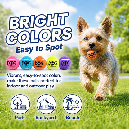INSUM Small Tennis Balls for Dogs - 2 Inch 20 Pack Squeaky Dog Balls | Built in Squeaker, Durable, SGS Non-Toxic Test, Mini Tennis Balls for Small Breeds, with Mesh Bag6