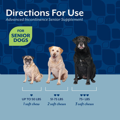 Naturvet Senior Advanced Incontinence Dog Supplement – Helps Support Dog’S Bladder Control, Normal Urination – Includes Synergistic Blend of Botanicals – 120 Ct. Soft Chews6