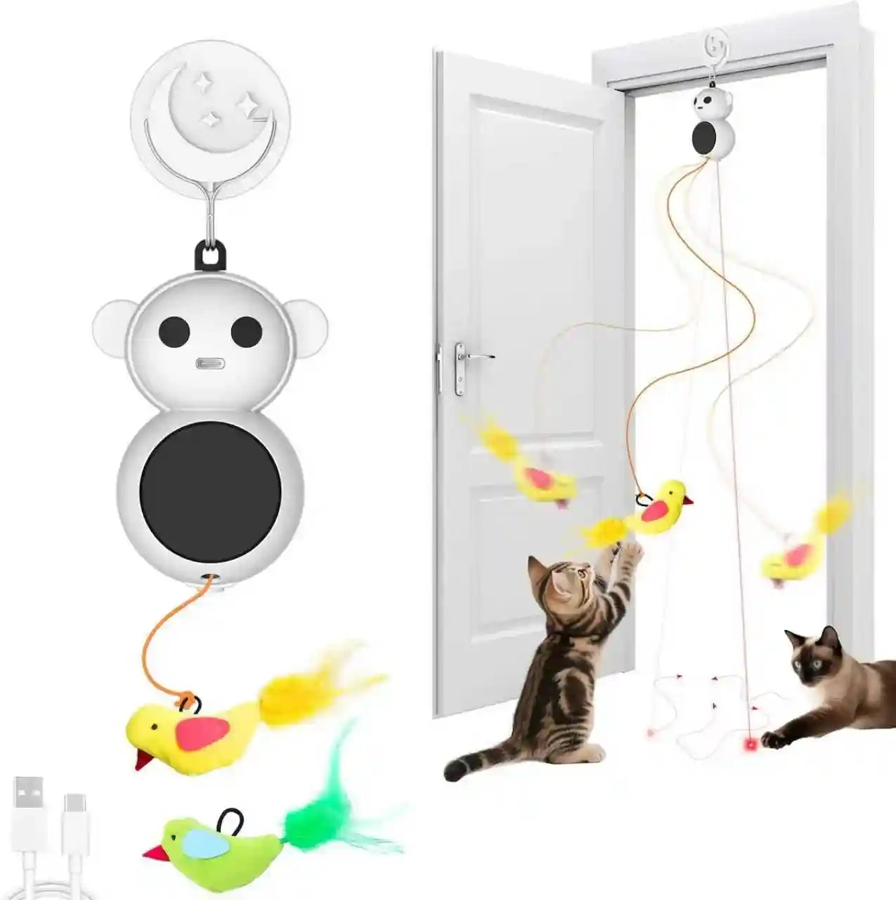 interactive-cat-toys-for-indoor-cats-automatic-laser-cat-toys-flying-bird-feather-cat-wand-toy-best-kitten-adult-cat-enrichment-stimulation-toy-hanging-electric-kitty-toys-for-bored-cats-beige