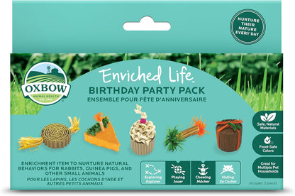 Oxbow Birthday Party Pack, Rabbit & Guinea Pig Toys, Bunny Enrichment Toys | Rabbit Chew Toys, Guinea Pig Enrichment, Guinea Pig Chew Toys, Rabbit Enrichment, Natural Materials, Small Pet Accessories1