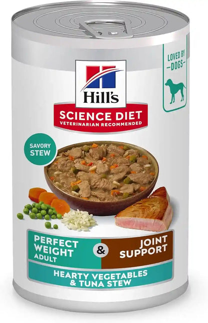 Hill'S Science Diet Adult Perfect Weight Wet Dog Food | #1 Veterinarian Recommended, Vegetable & Chicken Stew, 12.5 Oz. Cans, 12-Pack16