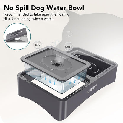 UPSKY 2-In-1 Elevated Dog Bowls Slow Feeder, 4 Height Adjustable Raised Bowl Stand, No Spill Dog Water Bowls, Anti-Slip Food and Water Bowls for Small Medium Dogs(Not Include Stainless Steel Bowl)5