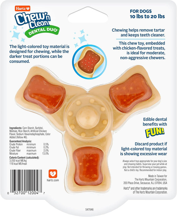 Hartz Chew ‘N Clean Chew Toy and Treat in One Chicken Flavored Tri-Point Dog Toy, Small7