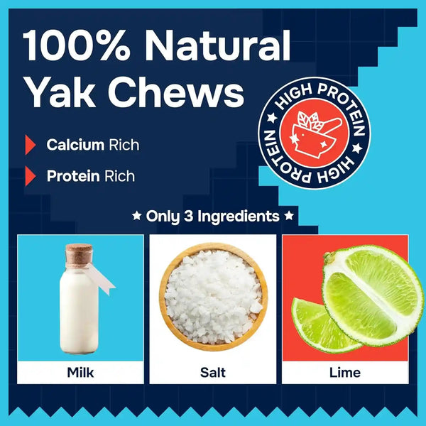 100% Natural Yak Cheese Himalayan Made Dog Chews All Breeds - Lactose Free Yak Chew for Small, Medium & Large Dogs - Dental Cleaning Dog Chews Aggressive Chewers - Long Lasting Odor & Gluten Free4