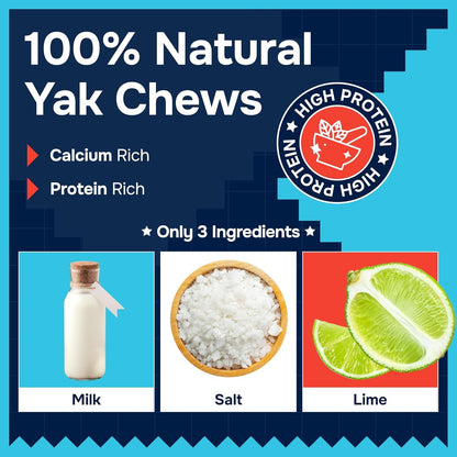 100% Natural Yak Cheese Himalayan Made Dog Chews All Breeds - Lactose Free Yak Chew for Small Medium & Large Dogs - Dental Cleaning Dog Chews for Aggressive Chewers - Long Lasting Odor & Gluten Free4