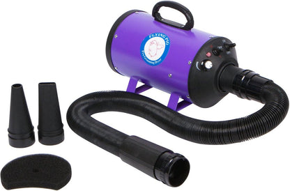 Flying Pig High Velocity Dog Pet Grooming Dryer W/Heater (Model: Flying One, Purple)1