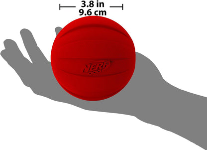 Nerf Dog Classic Squeak Ball Outdoor Dog Toy, 3.8 Inch Dog Ball Fetch Toy, Squeaking Toy for Medium and Large Breeds, Green/Red, 2 Count8