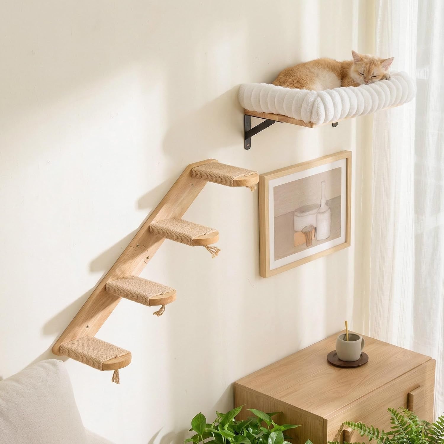 fukumaru-cat-wall-shelves-17-x-10-inch-soft-cushion-solid-rubber-wood-floating-shelf-with-upgraded-installation-kitten-wall-furniture-for-sleeping-playing-and-scratching