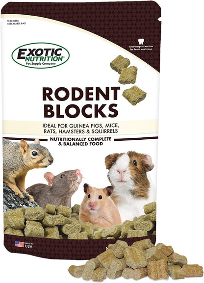 Rodent Blocks - Nutritional Rodent Food - for Rats, Mice, Squirrels, Degus (3 Lb.)1