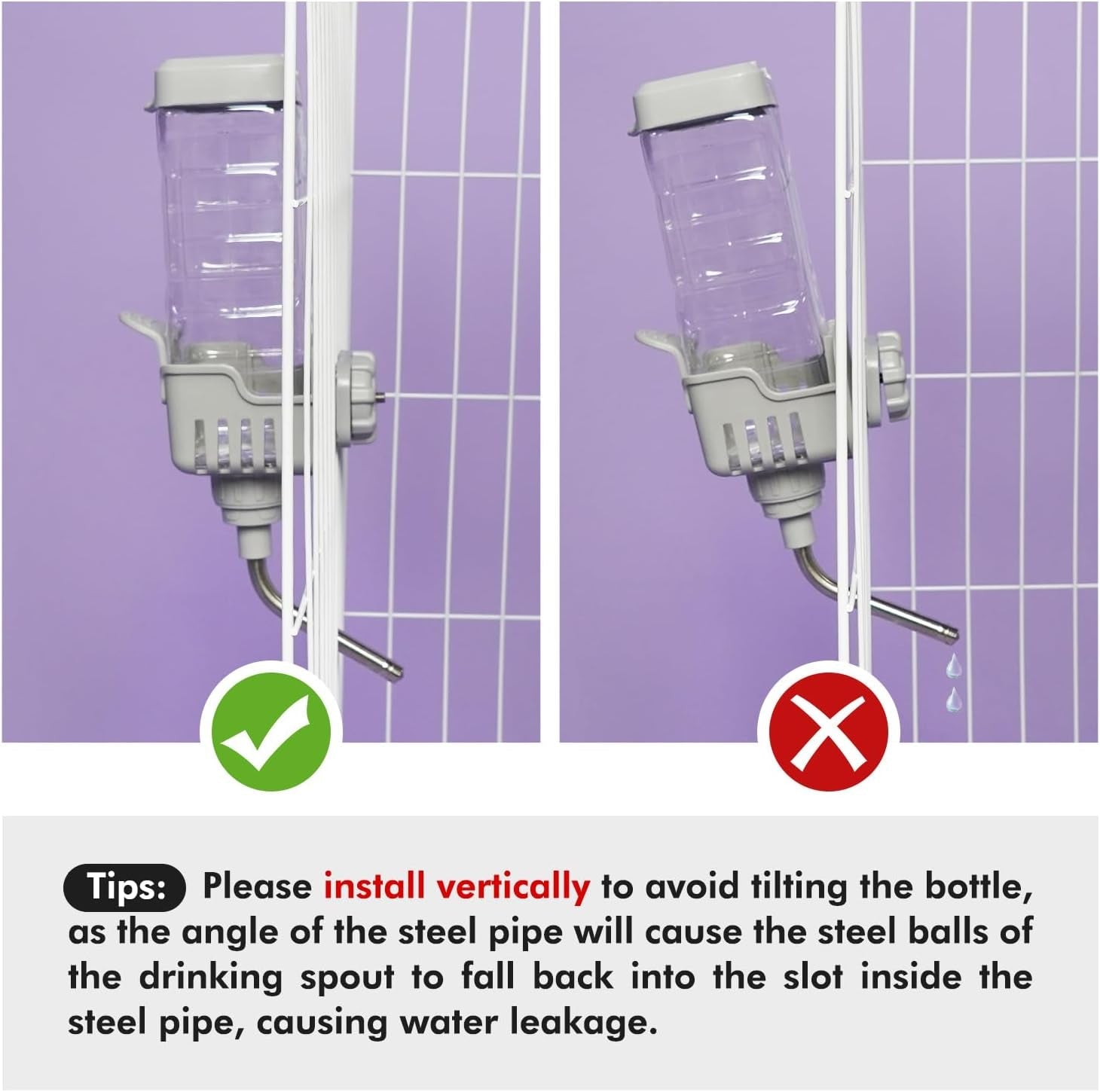 vannon-30oz-small-pet-water-bottle-for-cage-with-top-fill-design-grey-top-fill-small-pet-water-bottle-with-leak-resistant-nozzle-bpa-free-materials-and-stable-dual-clips-for-everyday-hydration