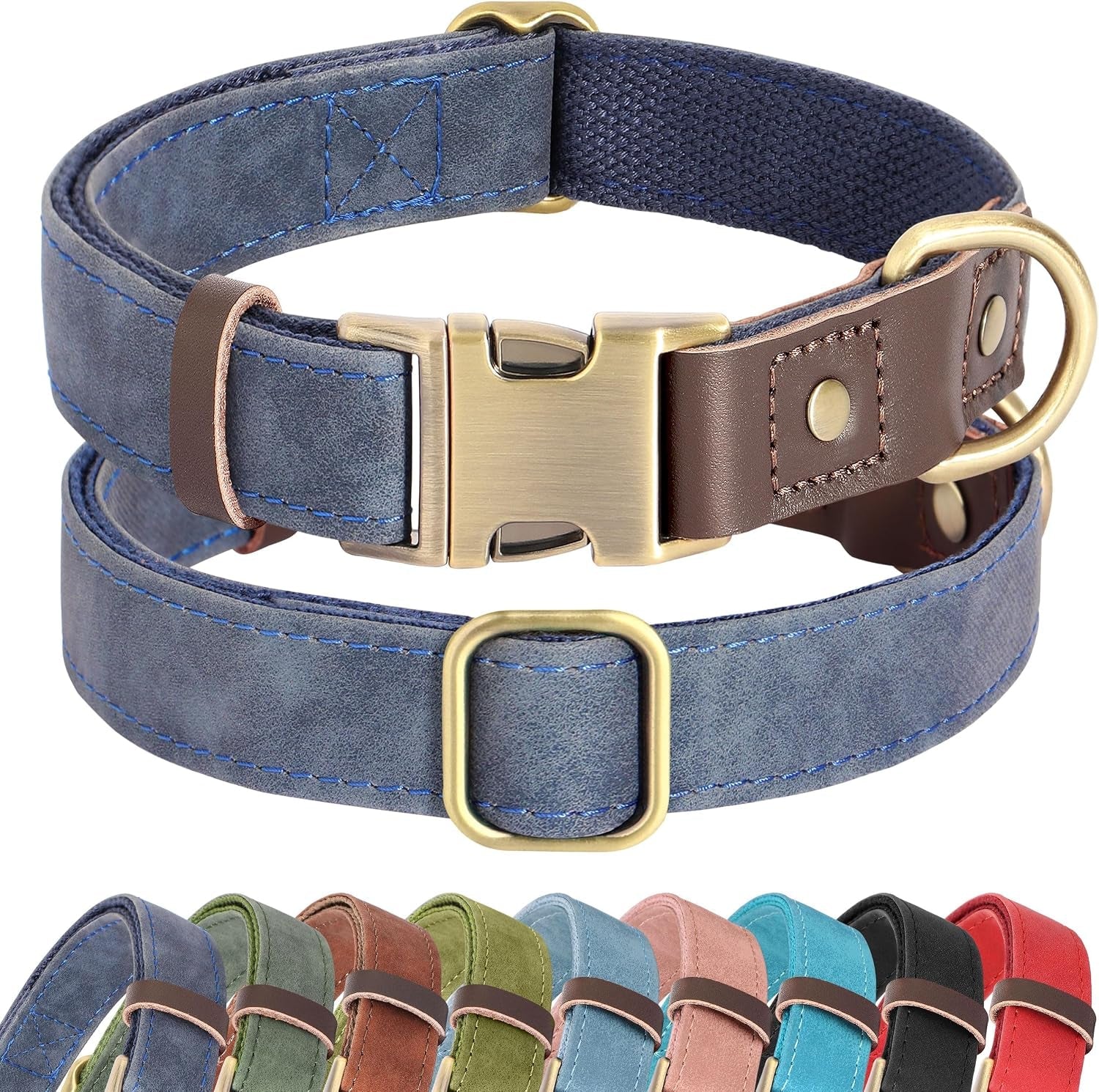 didog-pu-leather-dog-collar-for-small-dogs-puppy-soft-lining-green-s-all-day-comfort-for-daily-walks-and-backyard-play-quick-release-metal-buckle-for-easy-on-off-d-ring-for-leash-easy-clean