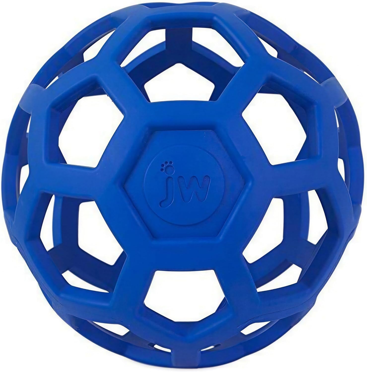 jw-pet-hol-ee-roller-dog-toy-puzzle-ball-natural-rubber-extra-large-7-5-inch-diameter-colors-may-vary-count-of-1