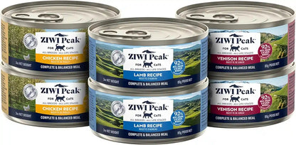 ZIWI Peak Wet Cat Food Variety Pack - Beef, Chicken, Lamb, Mackerel & Lamb, Mackerel, Venison, 6 Pack (3Oz Each)10