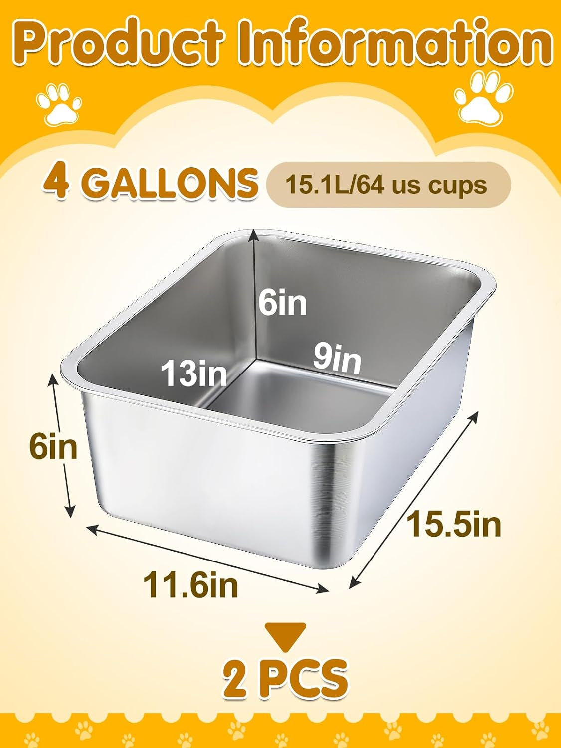 2-pcs-4-gallons-extra-large-dog-water-bowl-durable-reusable-stainless-steel-dog-bowl-high-capacity-water-and-food-bowls-for-household-with-multiple-large-dogs-indoor-outdoor