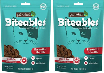 Get Naked Biteables Daily Soft Cat Treats for Essential Health, Chicken and Seafood Flavor, Made with Real Chicken, Support Cat'S Immune and Digestive System, Functional Kitten Treat, Grain-Free, 3Oz7