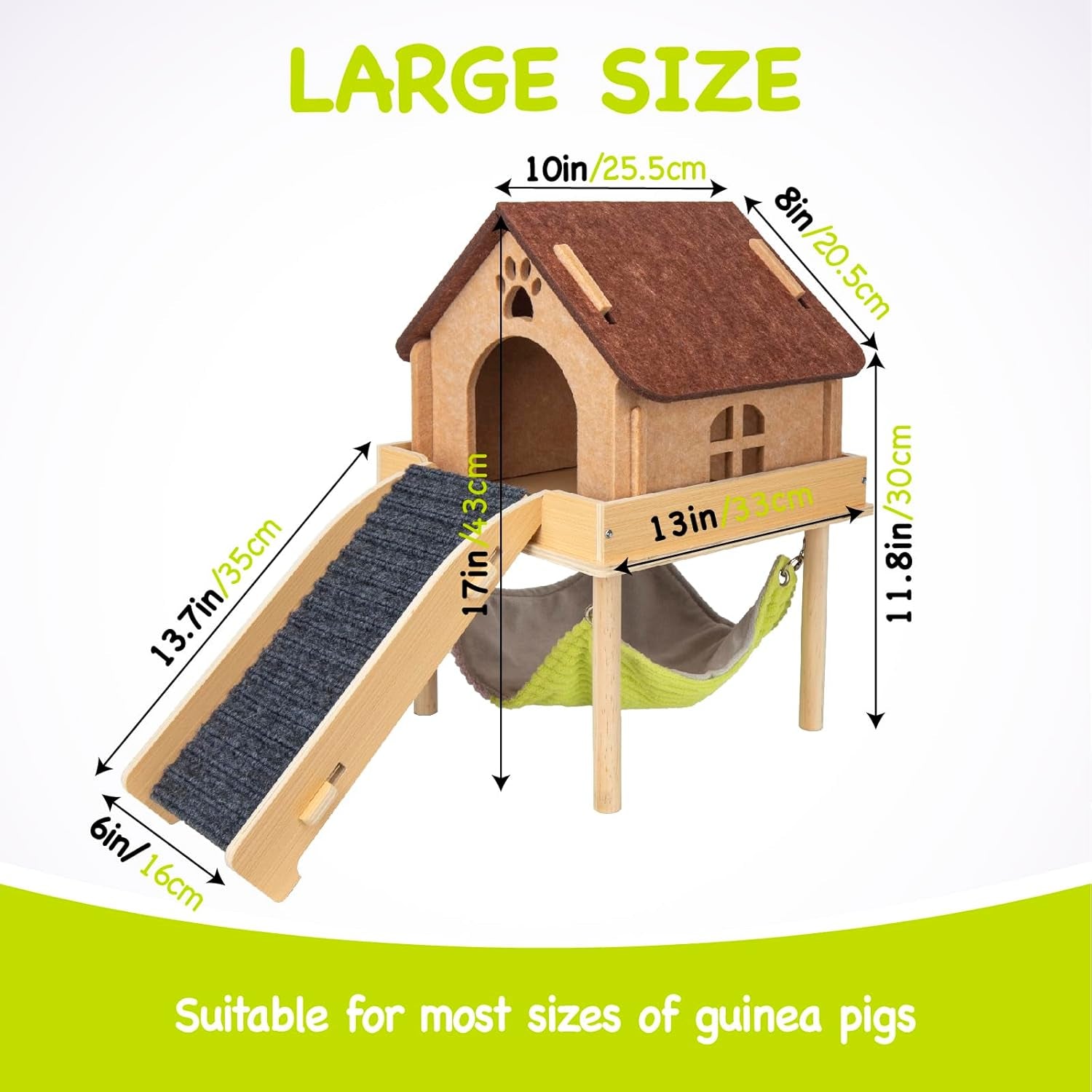 besnew-3-in-1-enlarged-guinea-pig-hammock-wooden-guinea-pig-hideout-with-house-platform-stairs-small-animal-toys-for-hiding-sleeping-activities