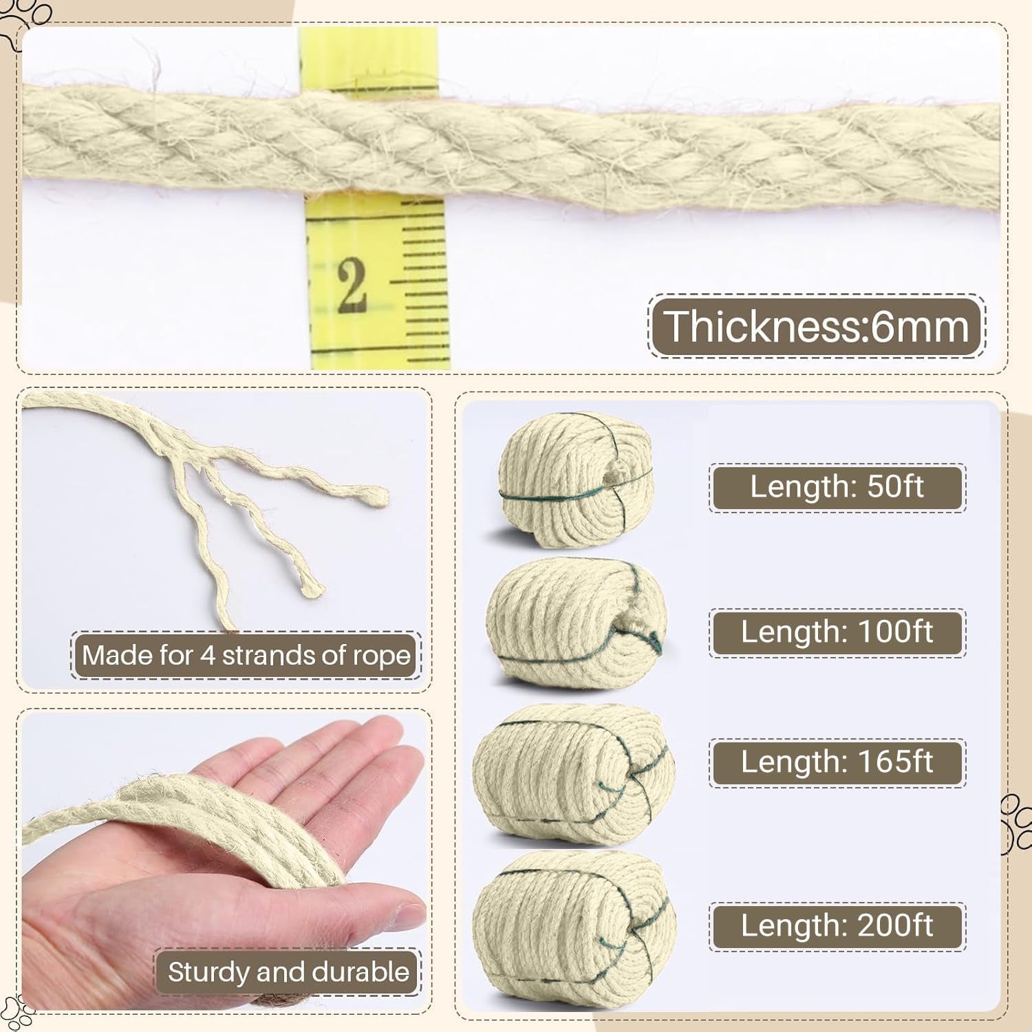 sisal-rope-for-cat-scratcher-1-4-100-ft-cat-tree-twine-for-repairing-cat-scratching-post-replacement-diy-hemp-rope-for-carpet-mat-pet-and-crafts-gardening-home-decorating