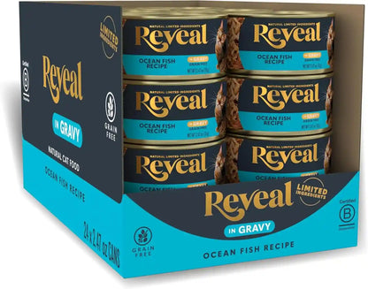 Reveal Fish & Chicken Variety in Gravy Wet Cat Food 12-Pack 2.47 Oz Cans | 100% Natural, High Quality Protein, Limited Ingredient, Grain Free, No Fillers, No Artificial Additives, No By-Products14