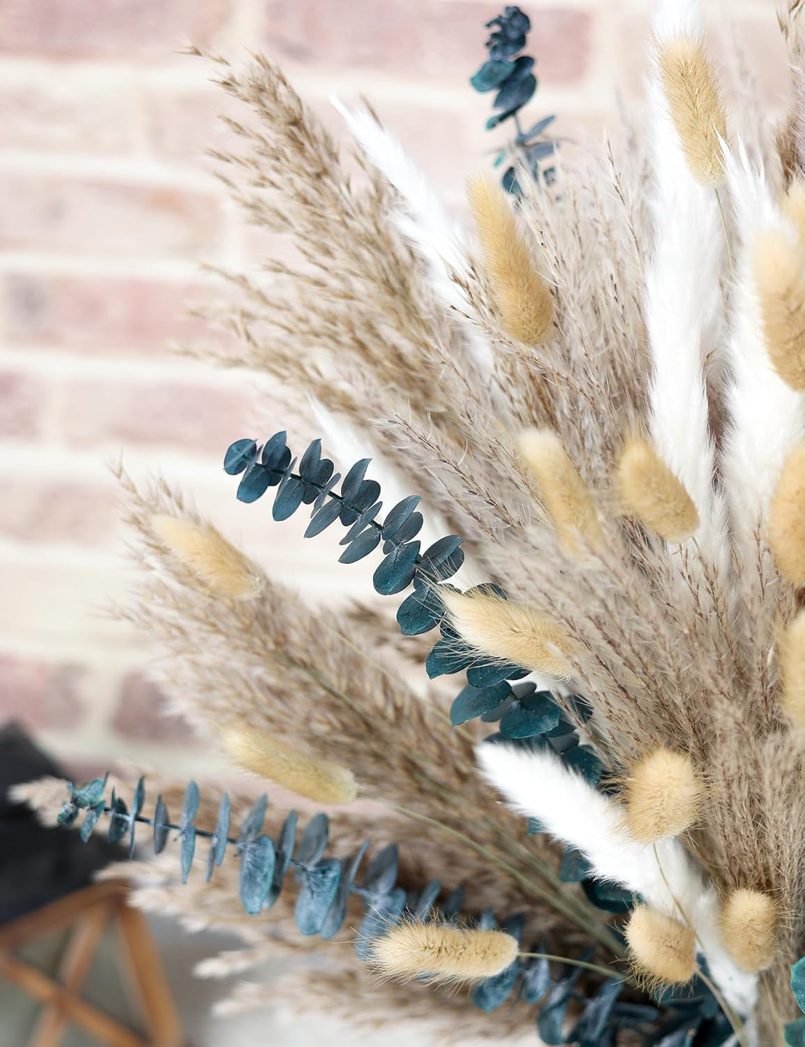120-pcs-dried-pampas-grass-dried-flowers-reed-grass-bouquet-for-bohemian-flowers-home-table-wedding-decoration-rustic-farmhour-light-brown