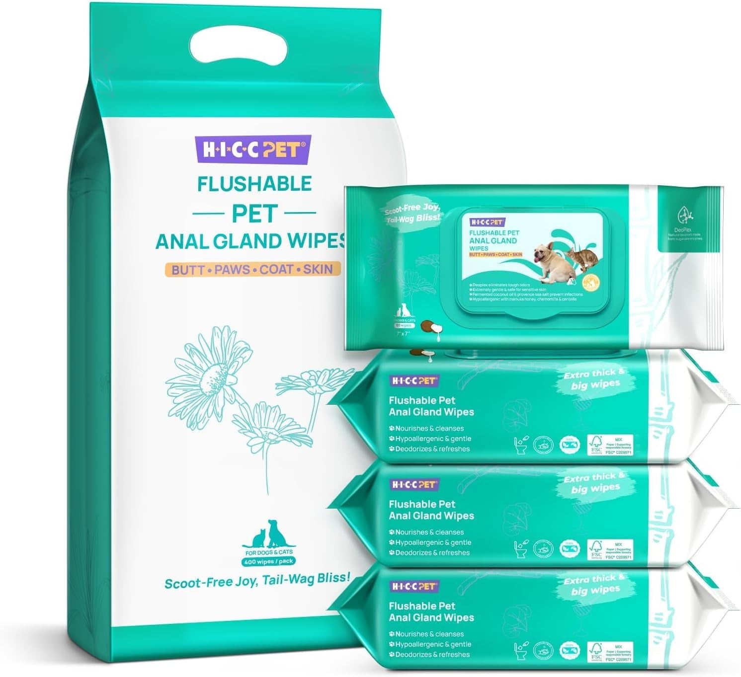 hicc-pet-rear-end-external-anal-area-cleaning-deodorizing-wipes-hydrating-nourish-fur-dogs-cats-grooming-wipes-for-daily-cleaning