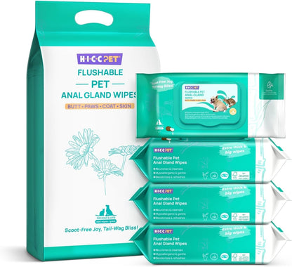 HICC PET Rear-End & External Anal Area Cleaning Deodorizing Wipes | Hydrating & Nourish Fur Dogs & Cats Grooming Wipes for Daily Cleaning10